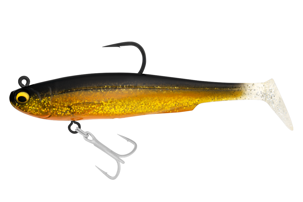 Irukandji Sicario DTF Pro H 165 soft plastic lure in Ember
