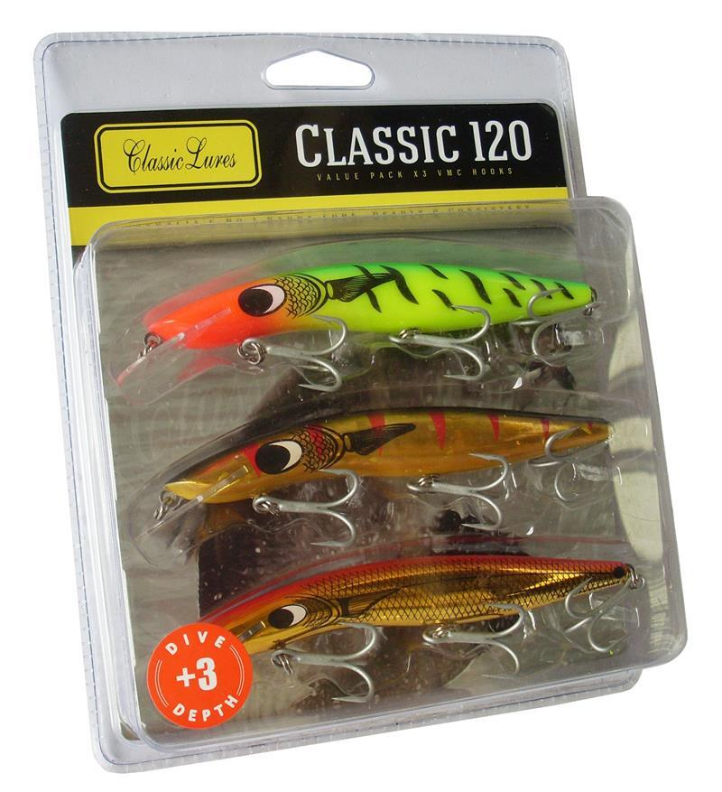 Classic Barra 120 Ghost Hard Body Lure Value Pack +3