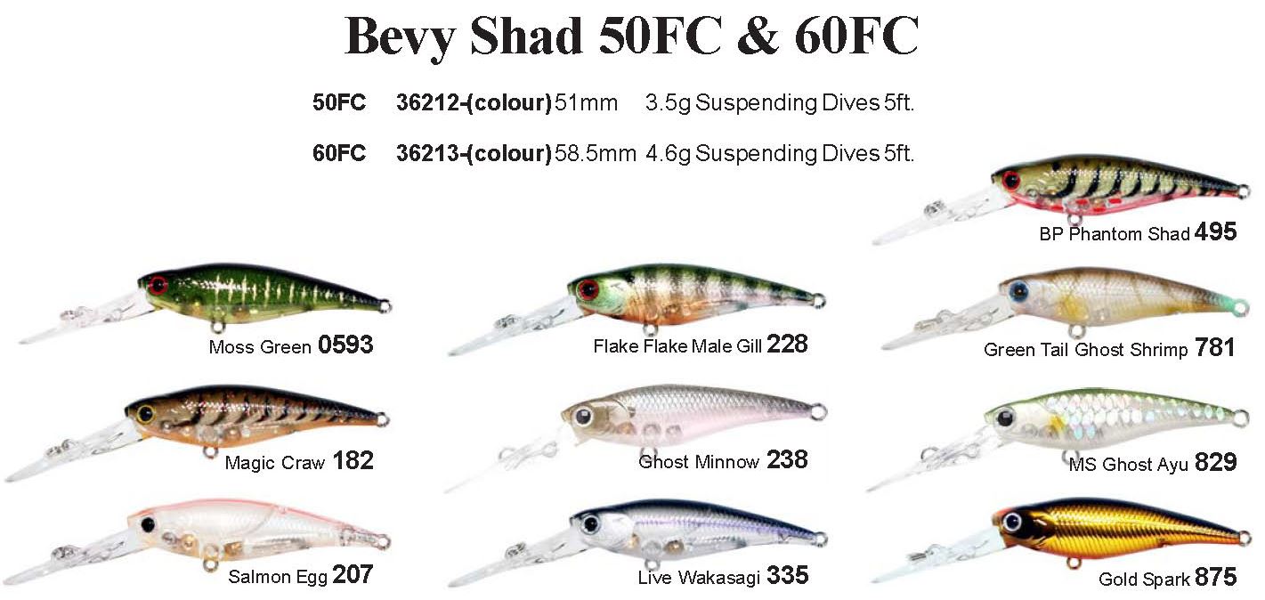 Lucky Craft Bevy Shad Shard Body Lure 50FC