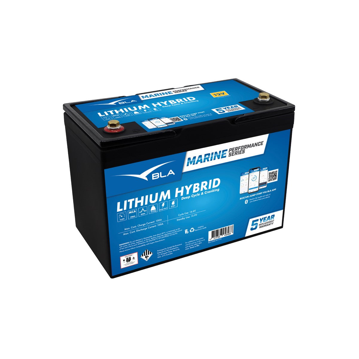 BLA Performance Lithium Hybrid Crank Battery 12V