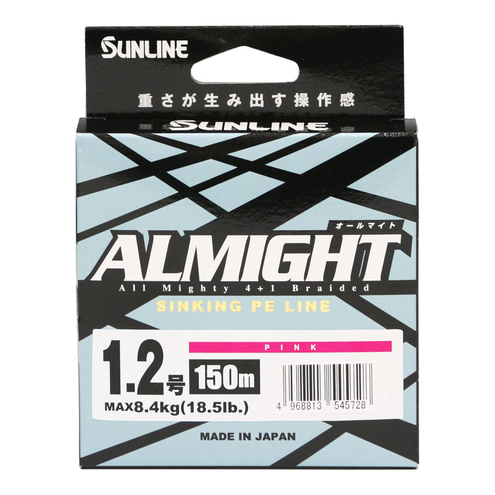 Sunline Almight PE Type III Braid Pink 150m