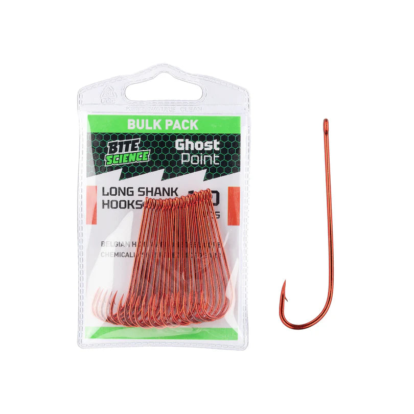 Bite Science Ghostpoint Red Worm Long Shank Hook Bulk Value Pack