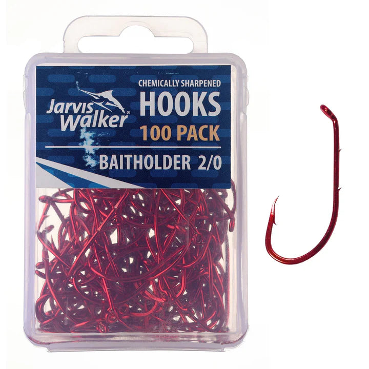 Jarvis Walker Red Baitholder Hook Bulk Value 100 Pack