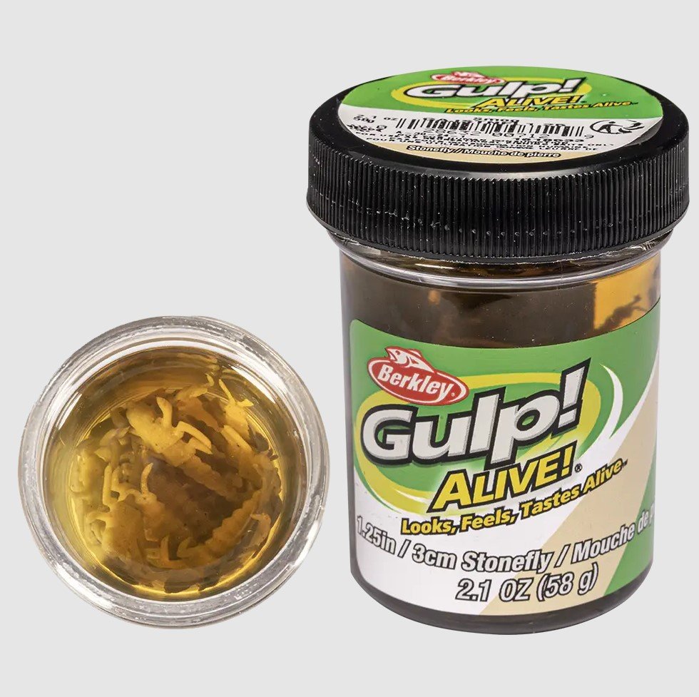 Berkley Gulp Alive Stone Fly Trout Bait Smog 1.25 inch