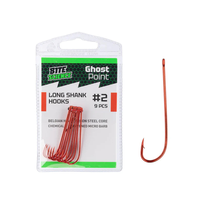 Bite Science Ghostpoint Red Worm Long Shank Hook Value Pack