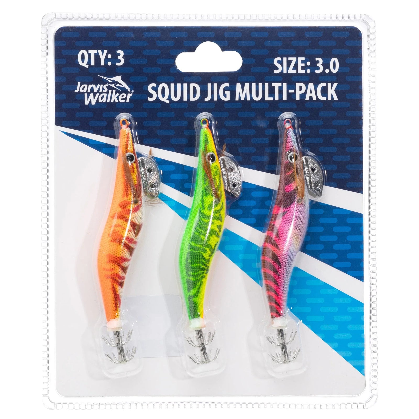 Jarvis Walker Squid Jig Lure Multi Pack