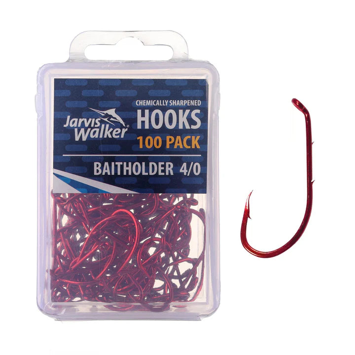 Jarvis Walker Red Baitholder Hook Bulk Value 100 Pack