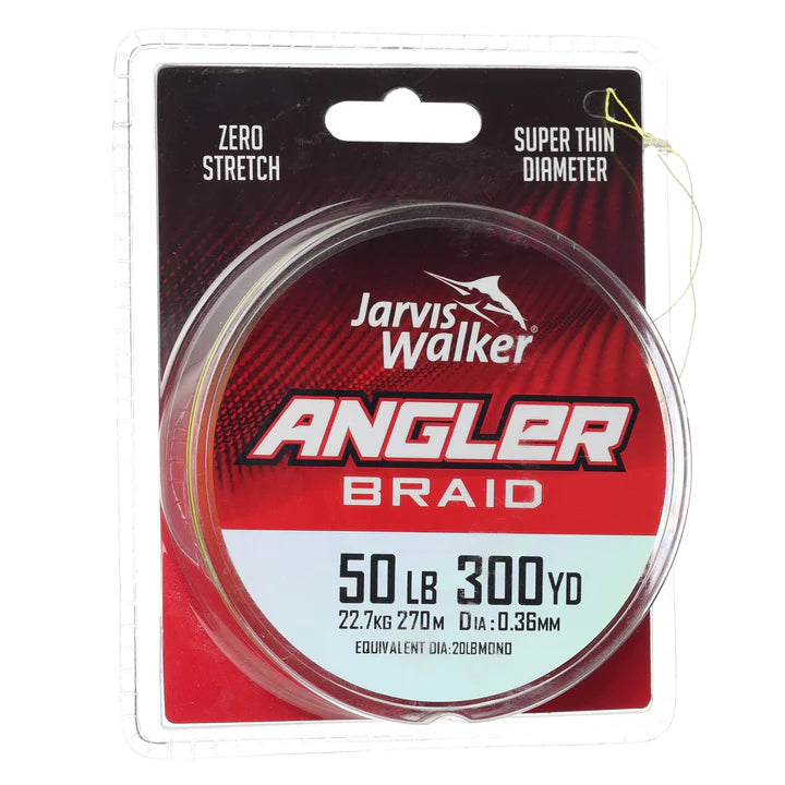 Jarvis Walker Angler Braid Chartreuse 300yd