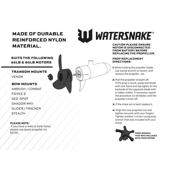 Watersnake 3 Blade Prop Kit