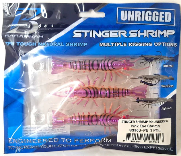 Barambah Stinger Shrimp Unrigged Soft Plastic Lure 90