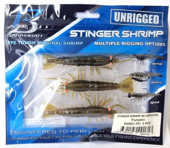 Barambah Stinger Shrimp Unrigged Soft Plastic Lure 90