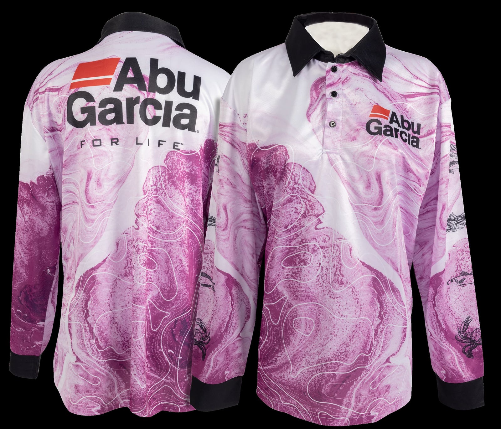 Abu Garcia Topograph Womens Fishing Jersey Shirt Size 10