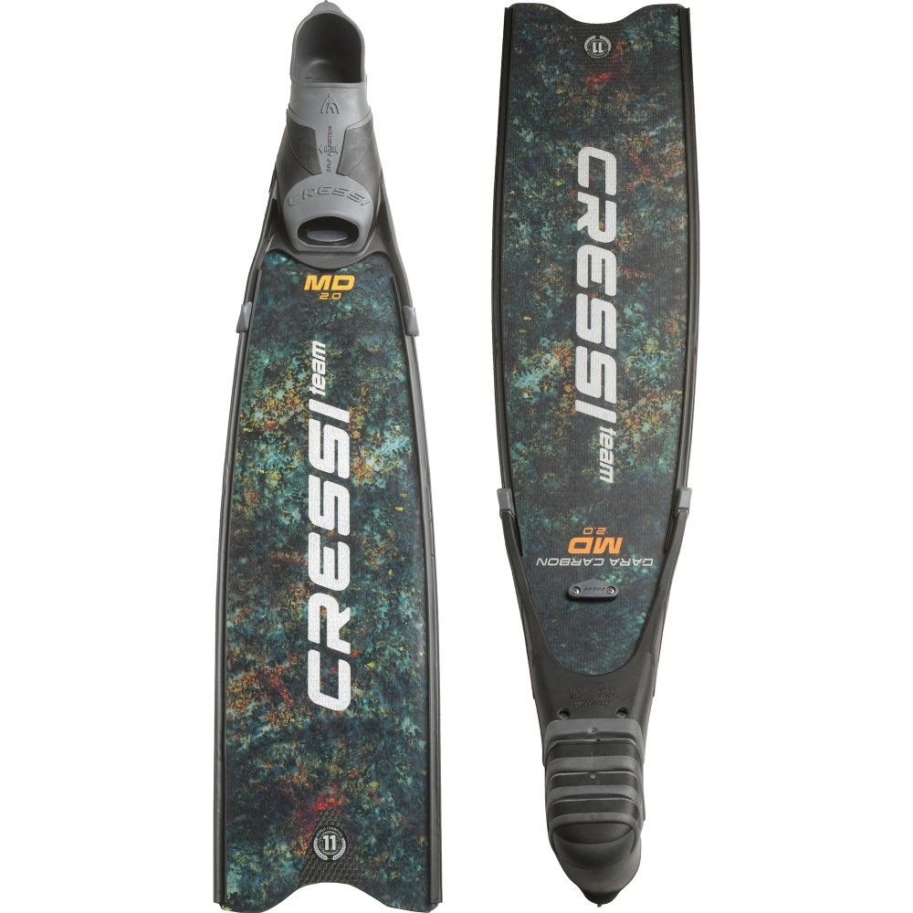 Cressi Gara Modular Turbo Team Carbon Blade Fin MD Green Camo