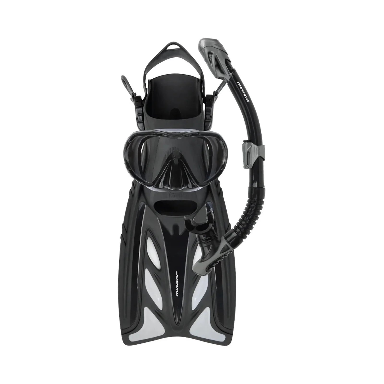 Mirage Infinity Dry Mask Snorkel Fin Set Black