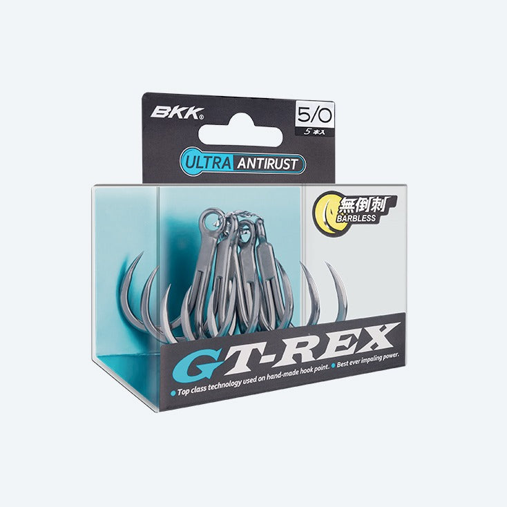 BKK GT-Rex BL Barbless Treble Hook