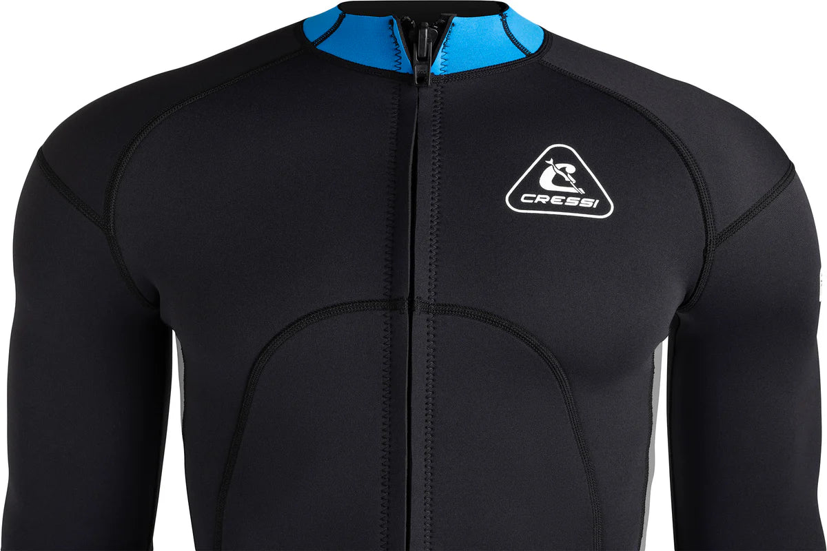Cressi Guardian Man Wetsuit Jacket Black Blue 2mm
