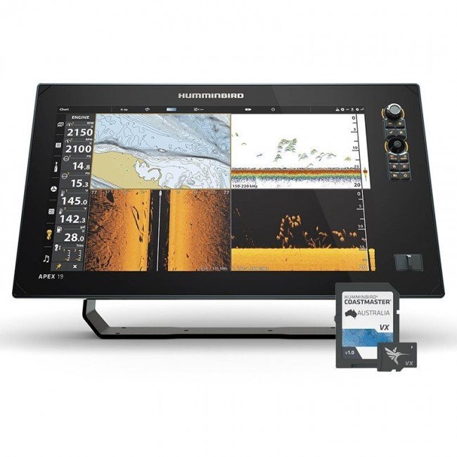 Humminbird Apex 19 Chirp MSI GPS Chartplotter Sonar Sounder Fishfinder with Coastmaster Charts 104661AU