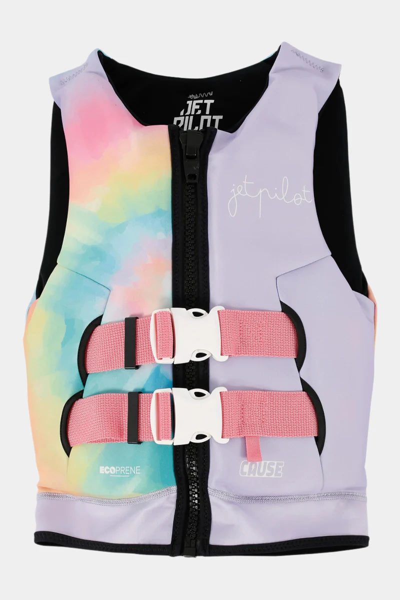 Jetpilot 24211G Cause Girls FE Youth Life Jacket PFD Tie Dye