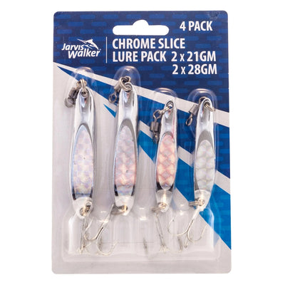 Jarvis Walker Chrome Slice Metal Slug Lure Value Pack