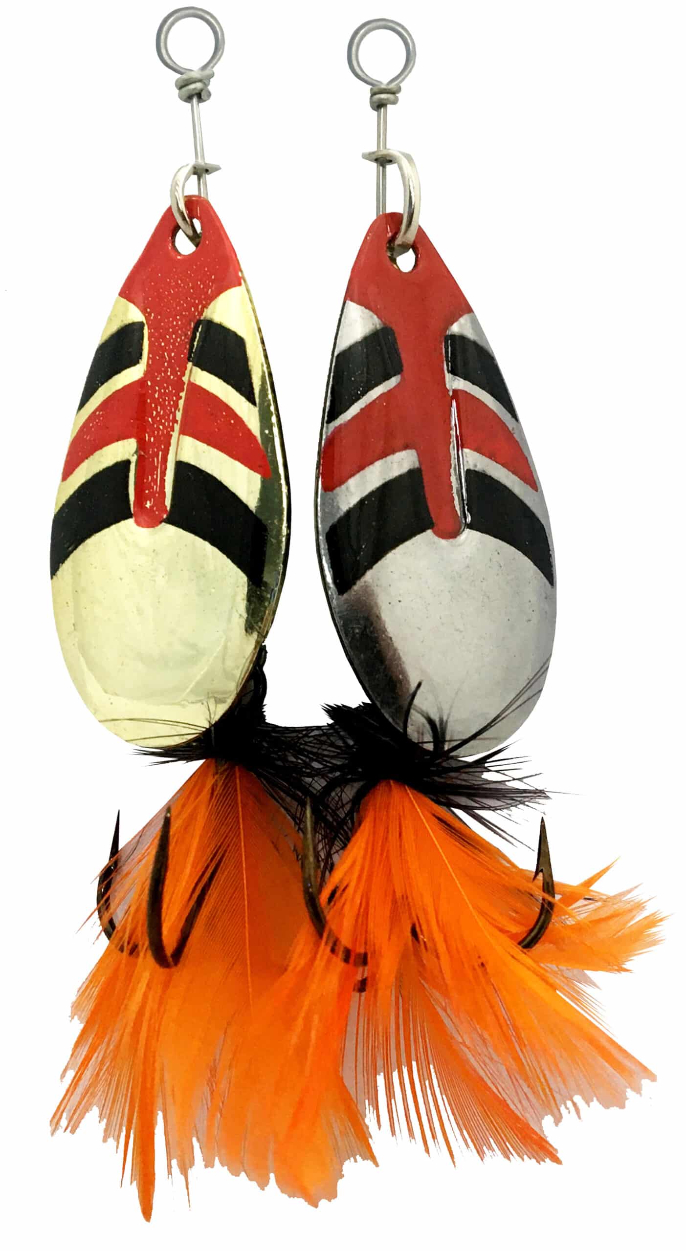 Gillies Mask Trout Spinner Lure Silver Gold Two Pack