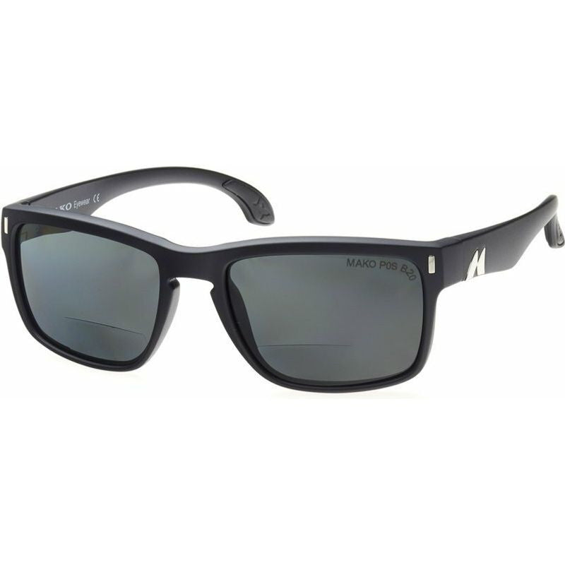 Mako GT Matt Black Frame PC Grey Bifocal 2.0 Lens Sunglasses