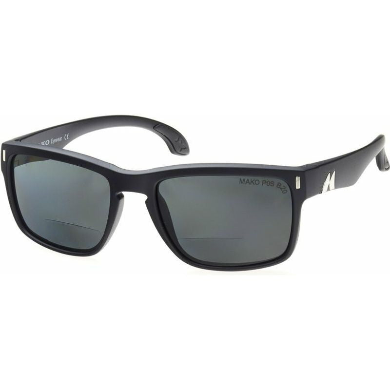 Mako GT Matt Black Frame PC Grey Bifocal Lens Sunglasses