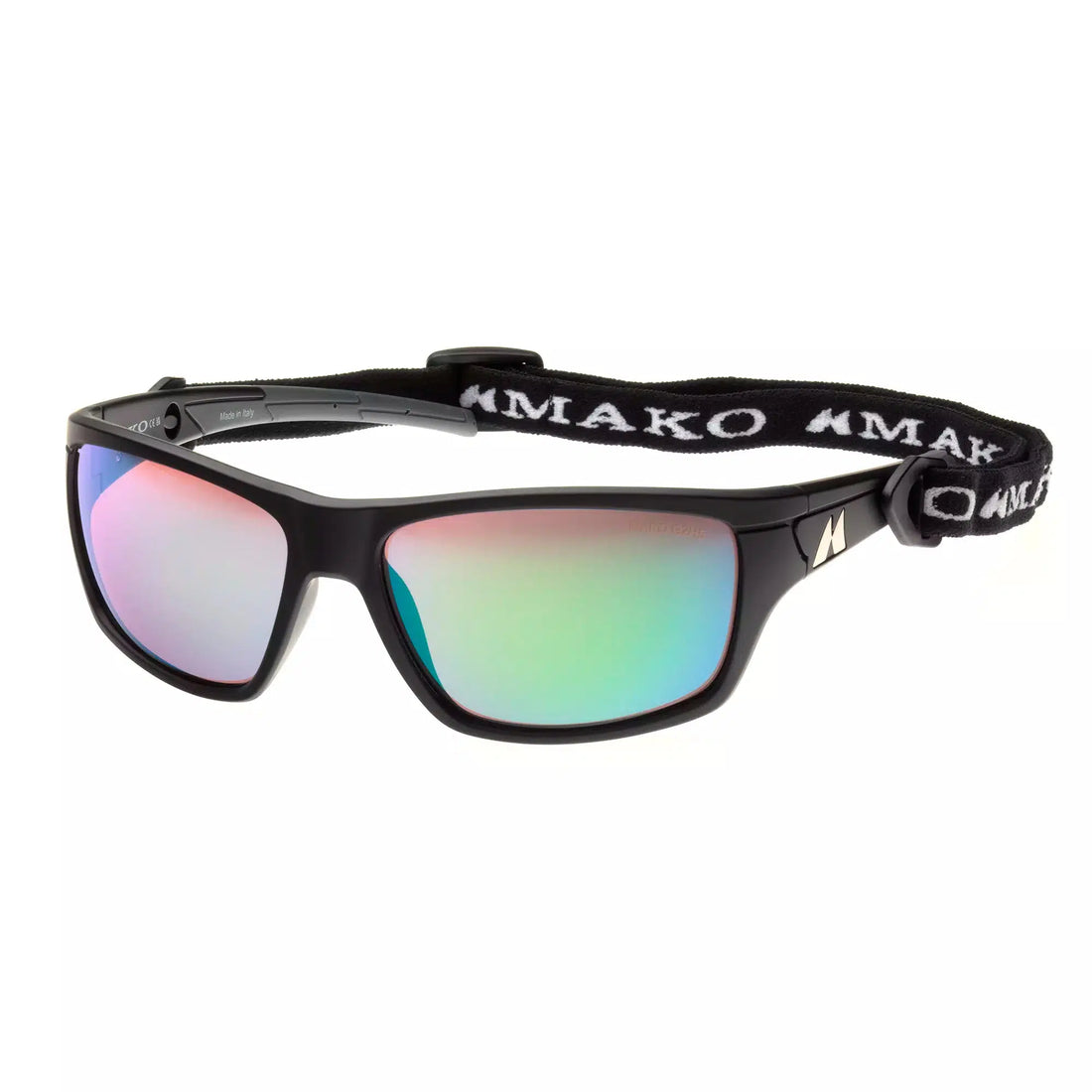 Mako Nemesis Black Grey Frame Glass HD Rose Green Lens Sunglasses