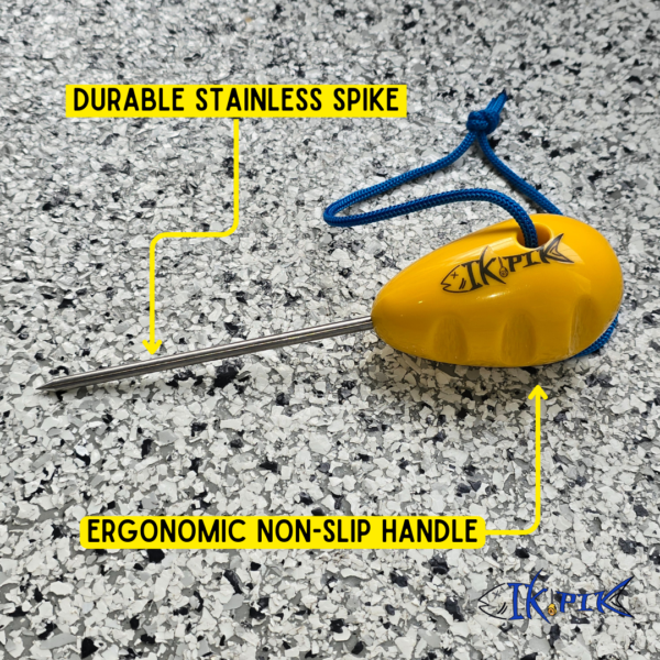 Ikipik fish spike features - durable stainless spike and ergonomic non-slip handle