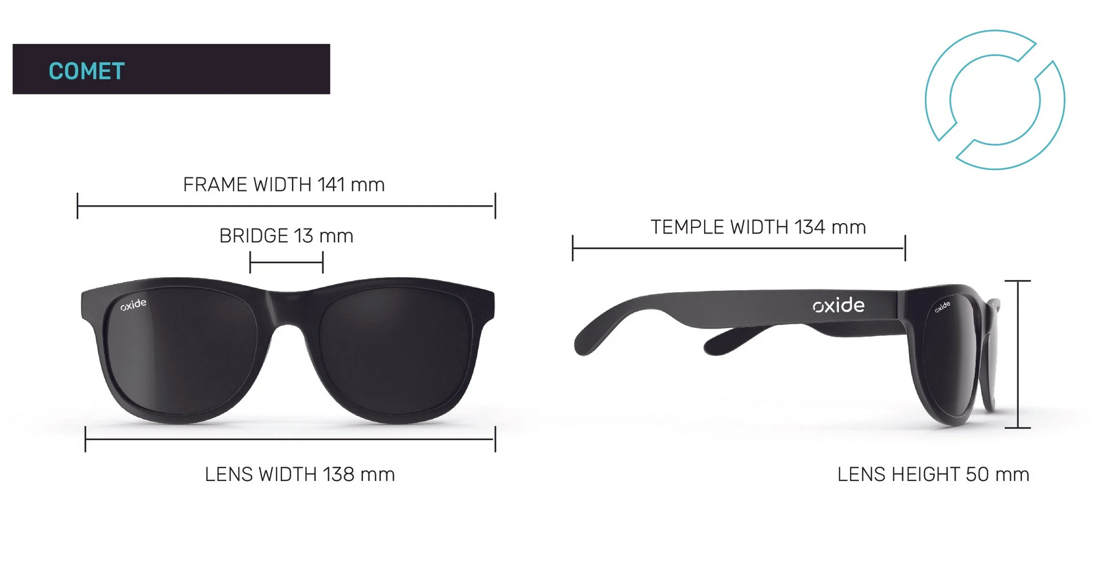 Oxide Comet Black Gradient Grey Sunglasses