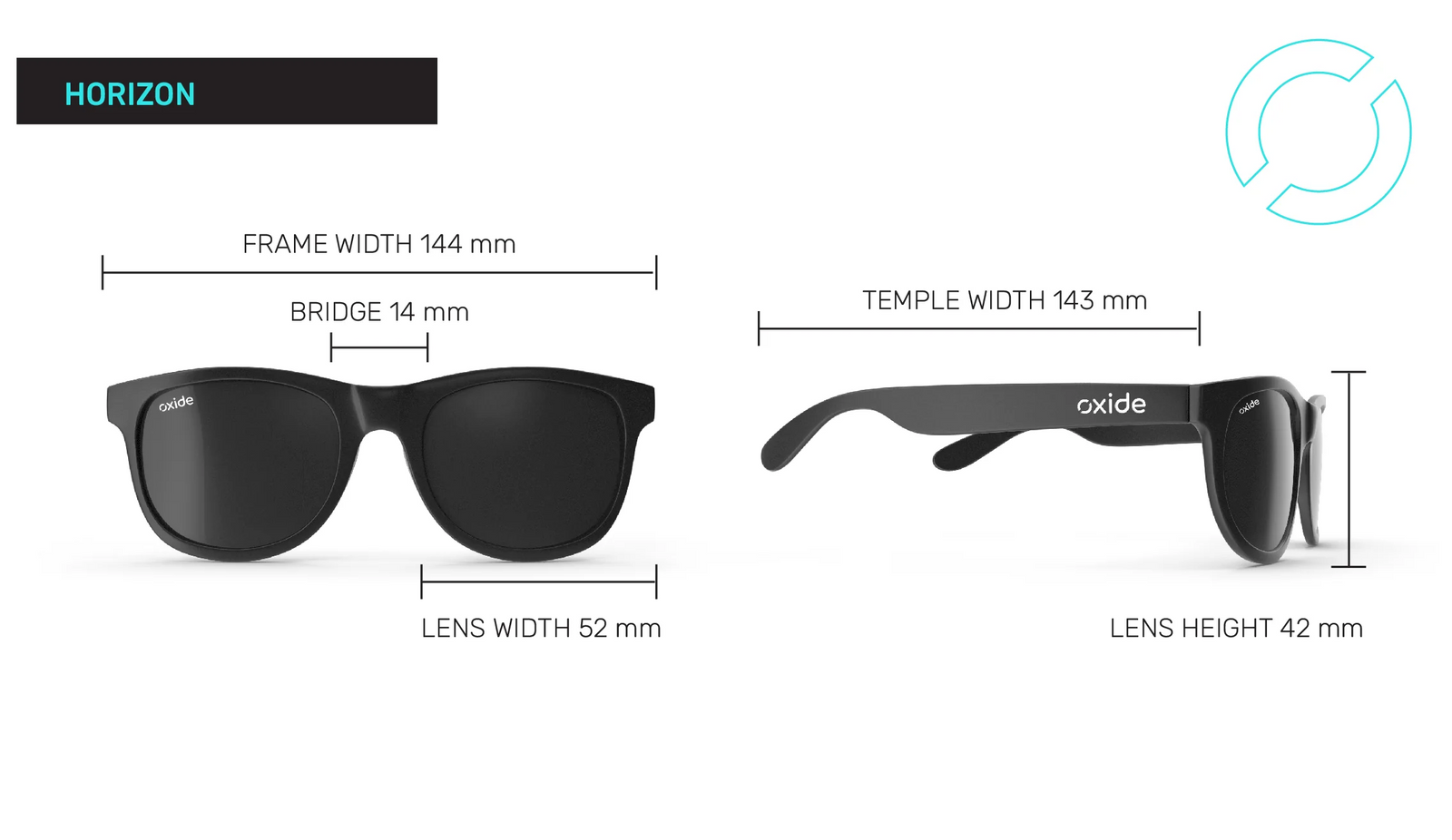 Oxide Horizon Matt Black Sunglasses