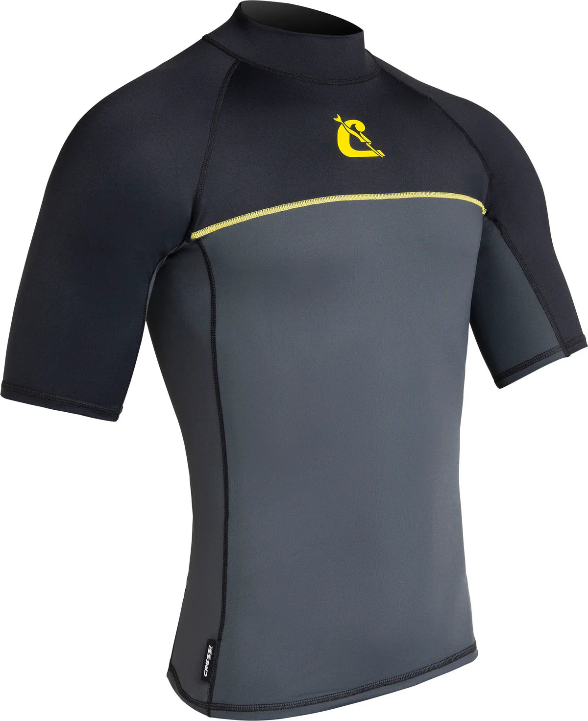 Cressi Shield Rash Guard Short Sleeve Mens Black Grey