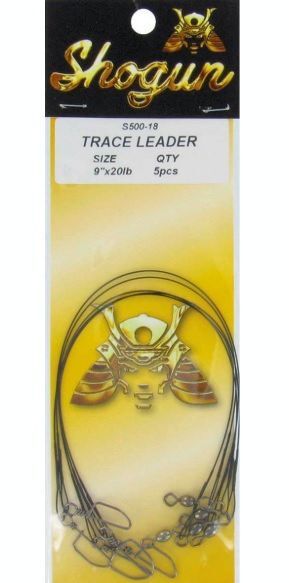 Shogun Black Wire Pre Made Trace Coastlock Snap 6 inch