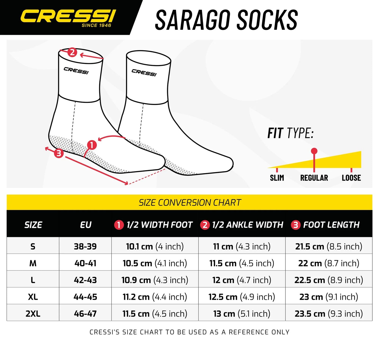 Cressi Sarago Dive Sock Black 3mm