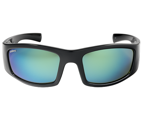 Spotters Coyote+ Gloss Black Mens Performance Polarised Sunglasses
