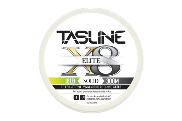 Tasline Elite White 300M Braided Fishing Line