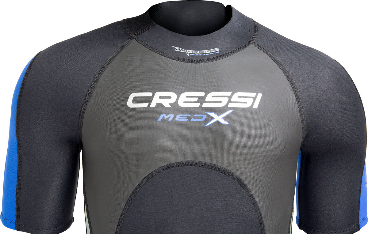 Cressi Med X Man SS Shorty Wetsuit 2.5mm Black Blue
