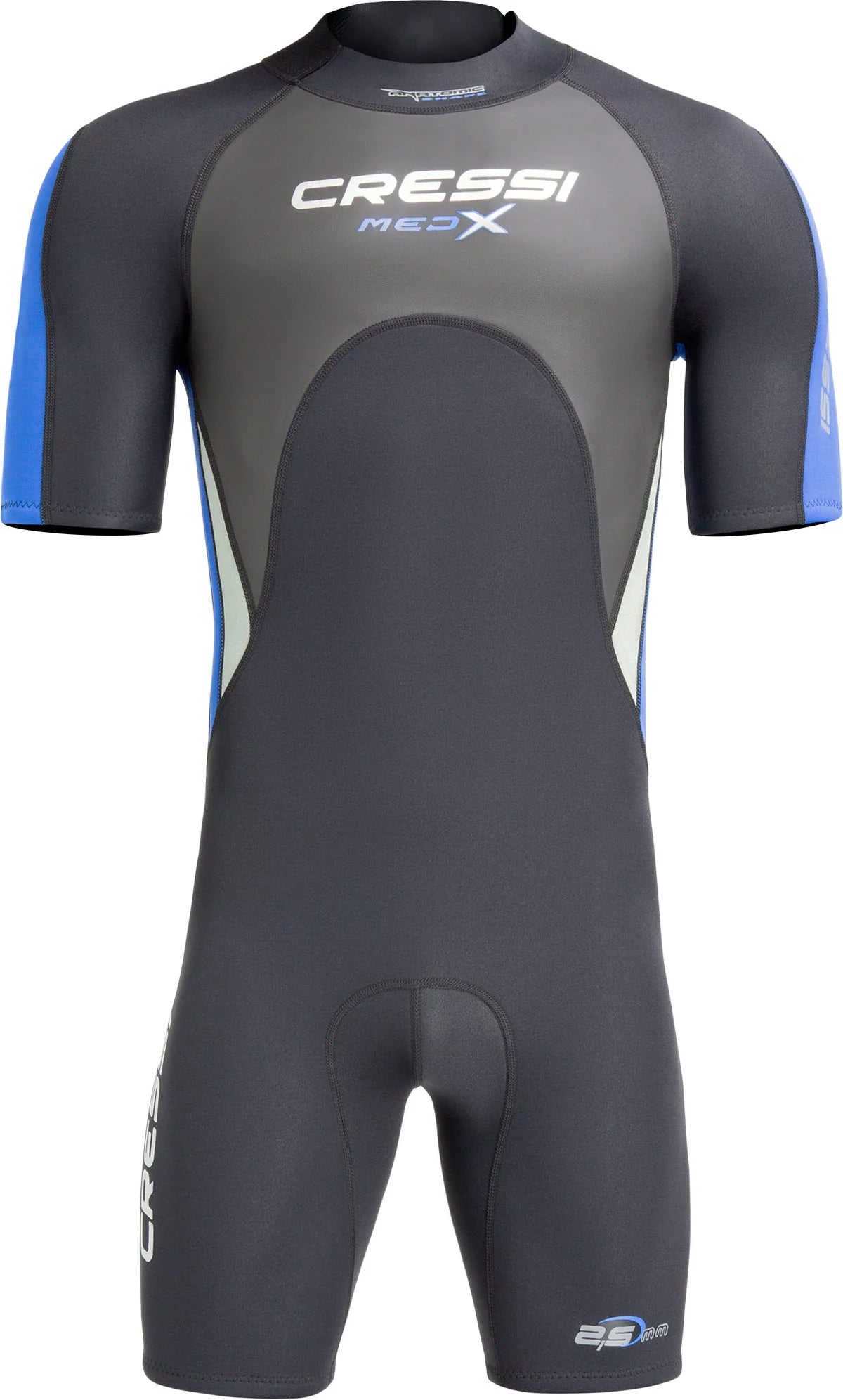 Cressi Med X Man SS Shorty Wetsuit 2.5mm Black Blue