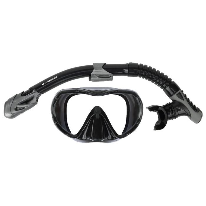 Mirage Infinity Dry Mask Snorkel Fin Set Black