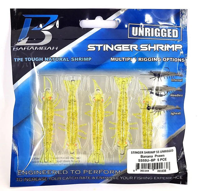 Barambah Stinger Shrimp Unrigged Soft Plastic Lure 55