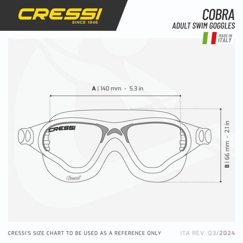 Cressi Cobra Ocean Swimming Goggles