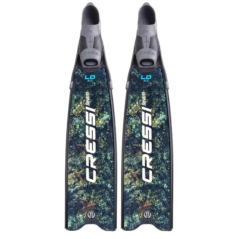 Cressi Gara Modular Team Carbon Fin Pair Green Camo LD