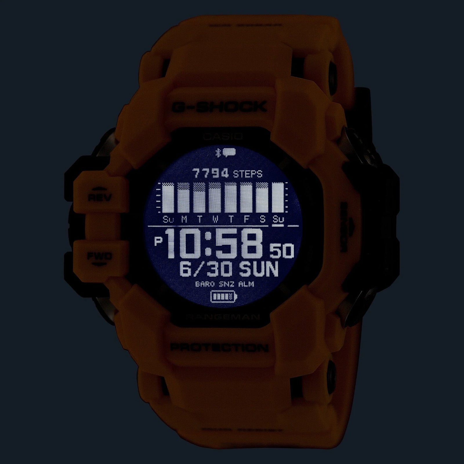 Casio G-Shock Master of G Rangeman GPS Solar Watch Yellow