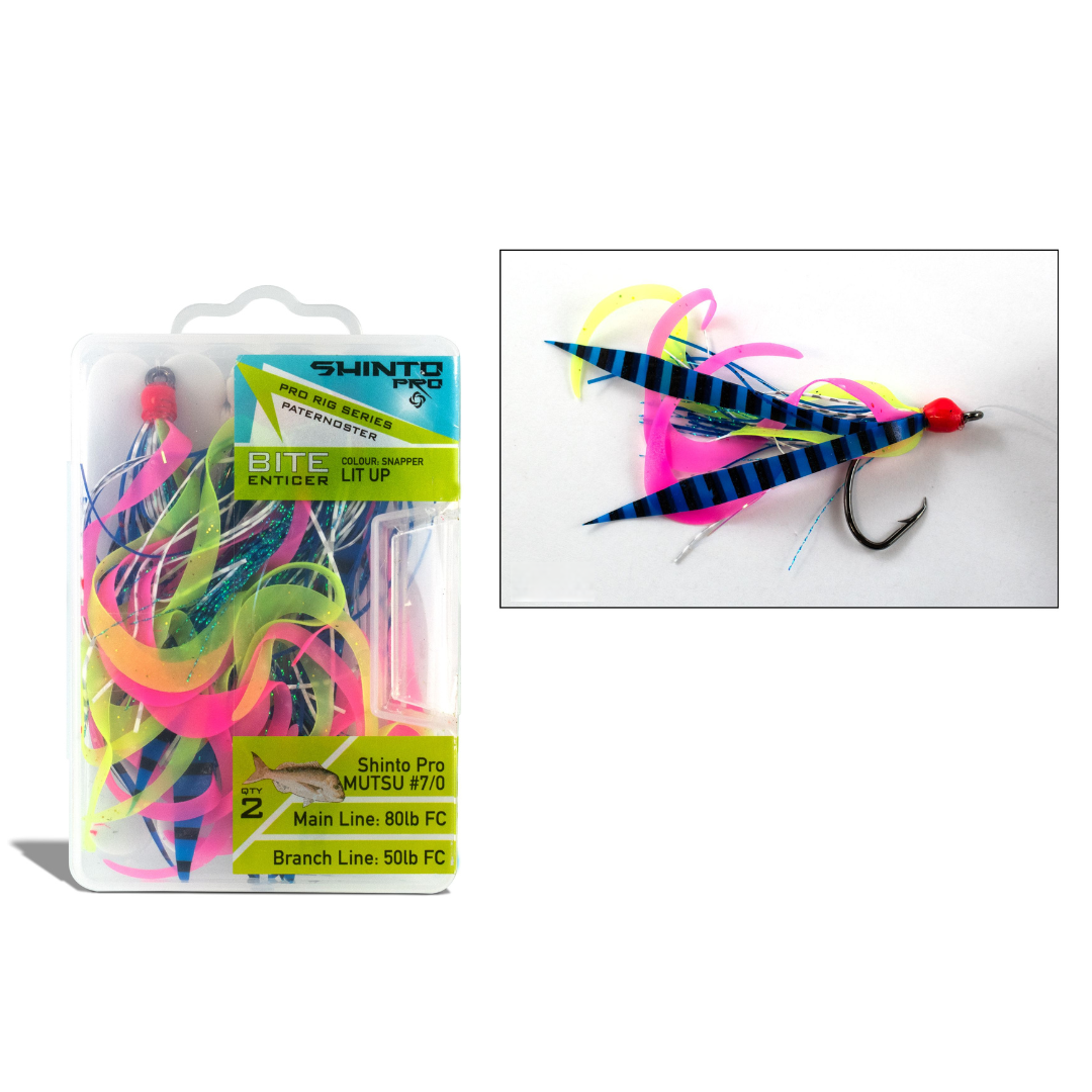 Shinto Pro Bite Enticer Paternoster Circle Hook Snatch Pre Tied Rig Large