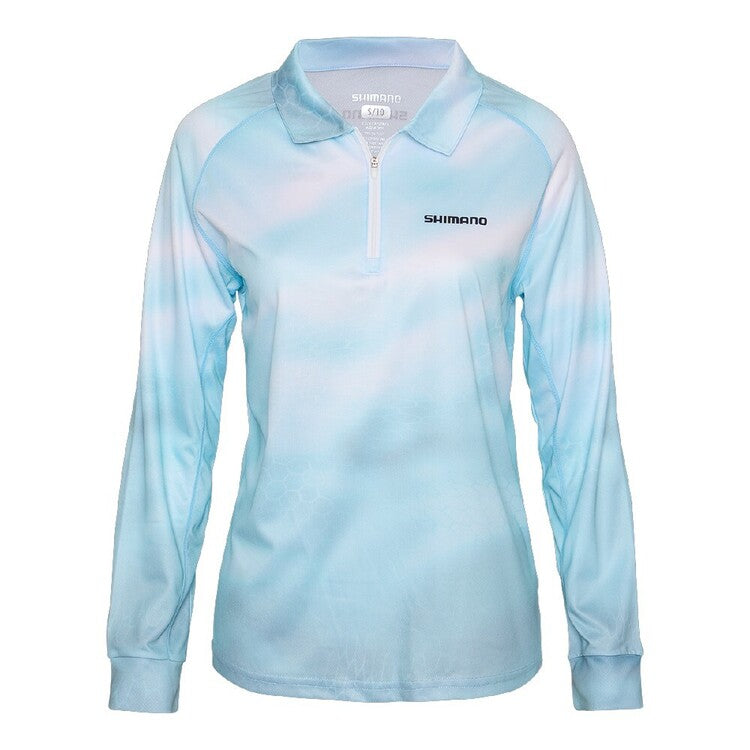 Shimano Ladies Sublimated Fishing Jersey Shirt Teal