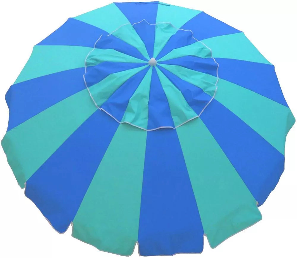 Beachkit Carnivale 240cm Premium Beach Umbrella with Sand Auger UPF50 -10104