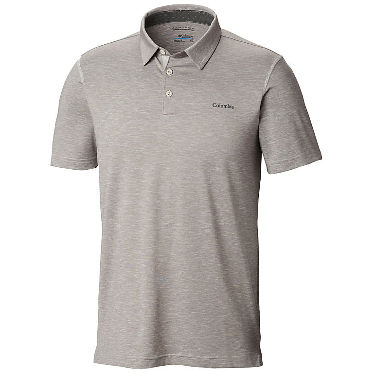 Columbia Tech Trail Mens Polo Shirt Cool Grey