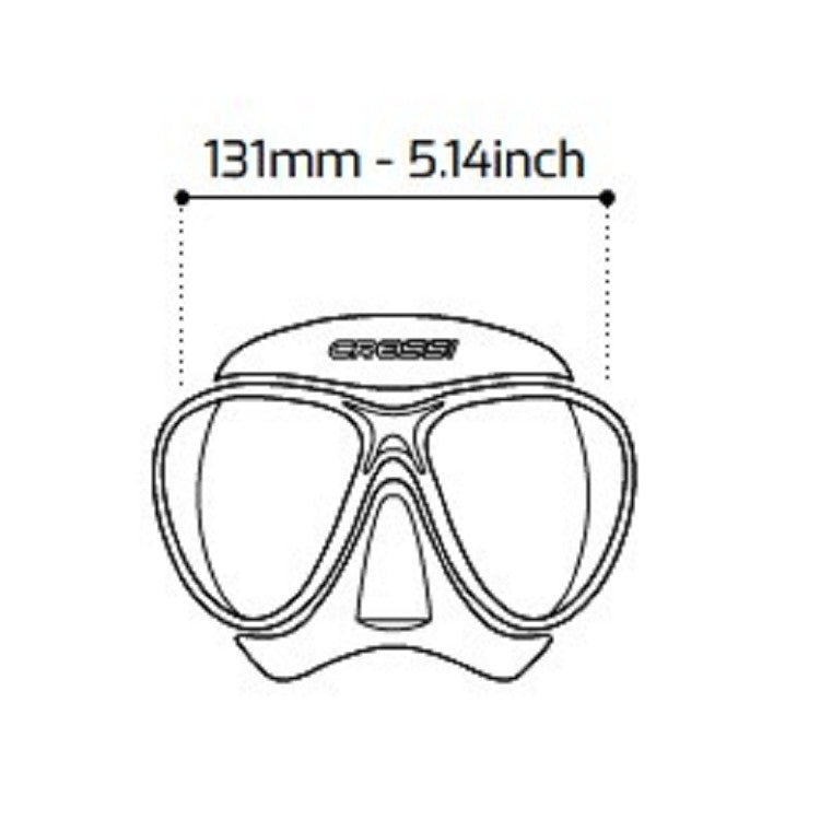 Cressi Minima Ultra Low Volume Deep Diving Mask Black/Black - DS292050