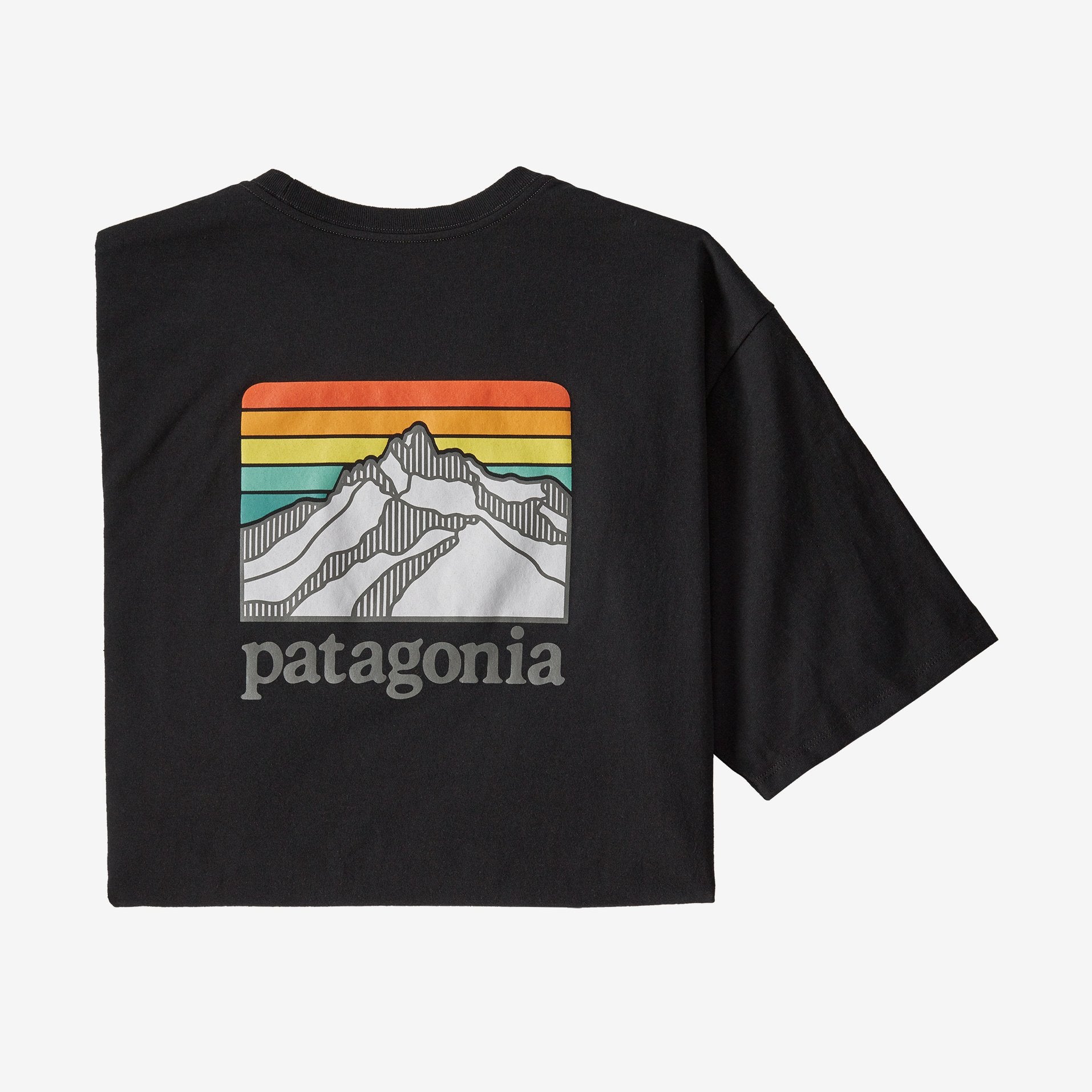Patagonia 38511 Line Logo Ridge Pocket Responsibili-Tee T Shirt Black