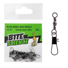Bite Science Black Barrel Snap Swivel Value Pack