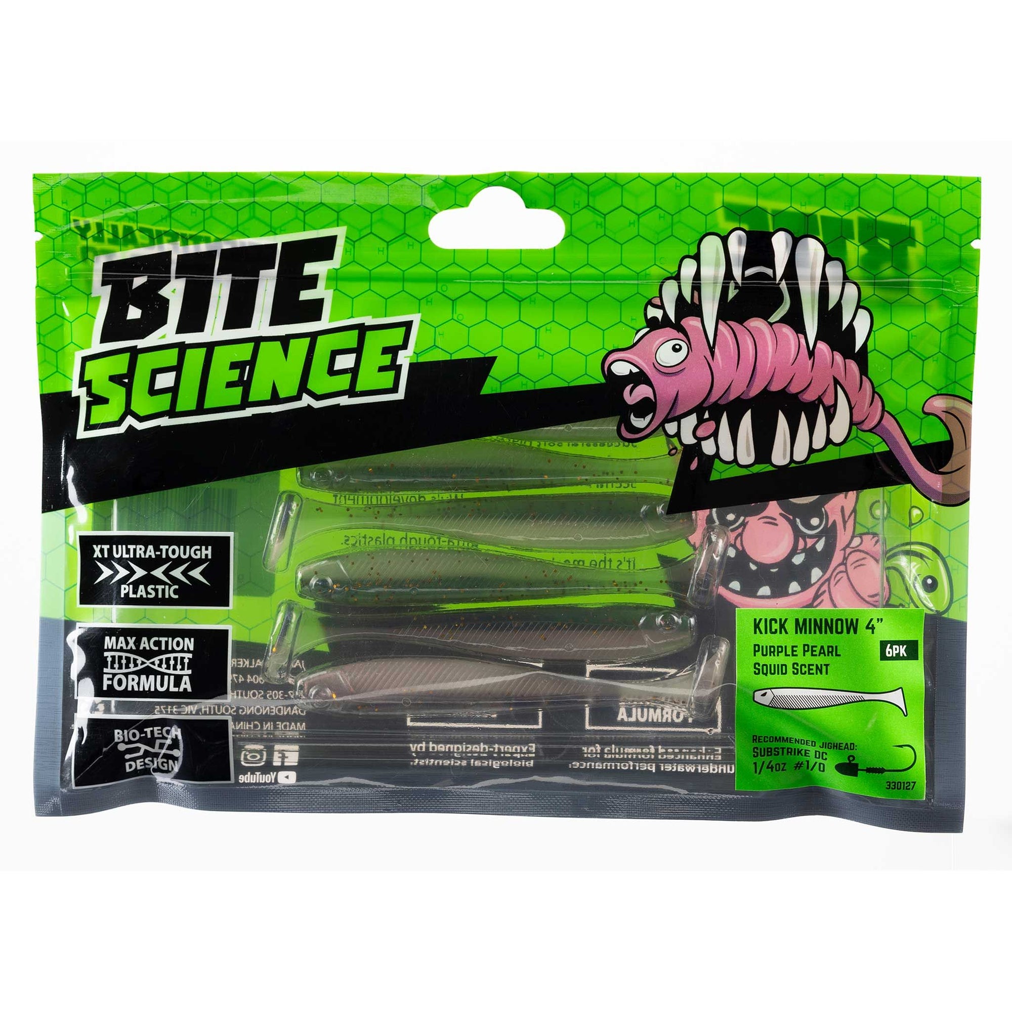 Bite Science Kick Minnow Soft Plastic Lure 4 Inch